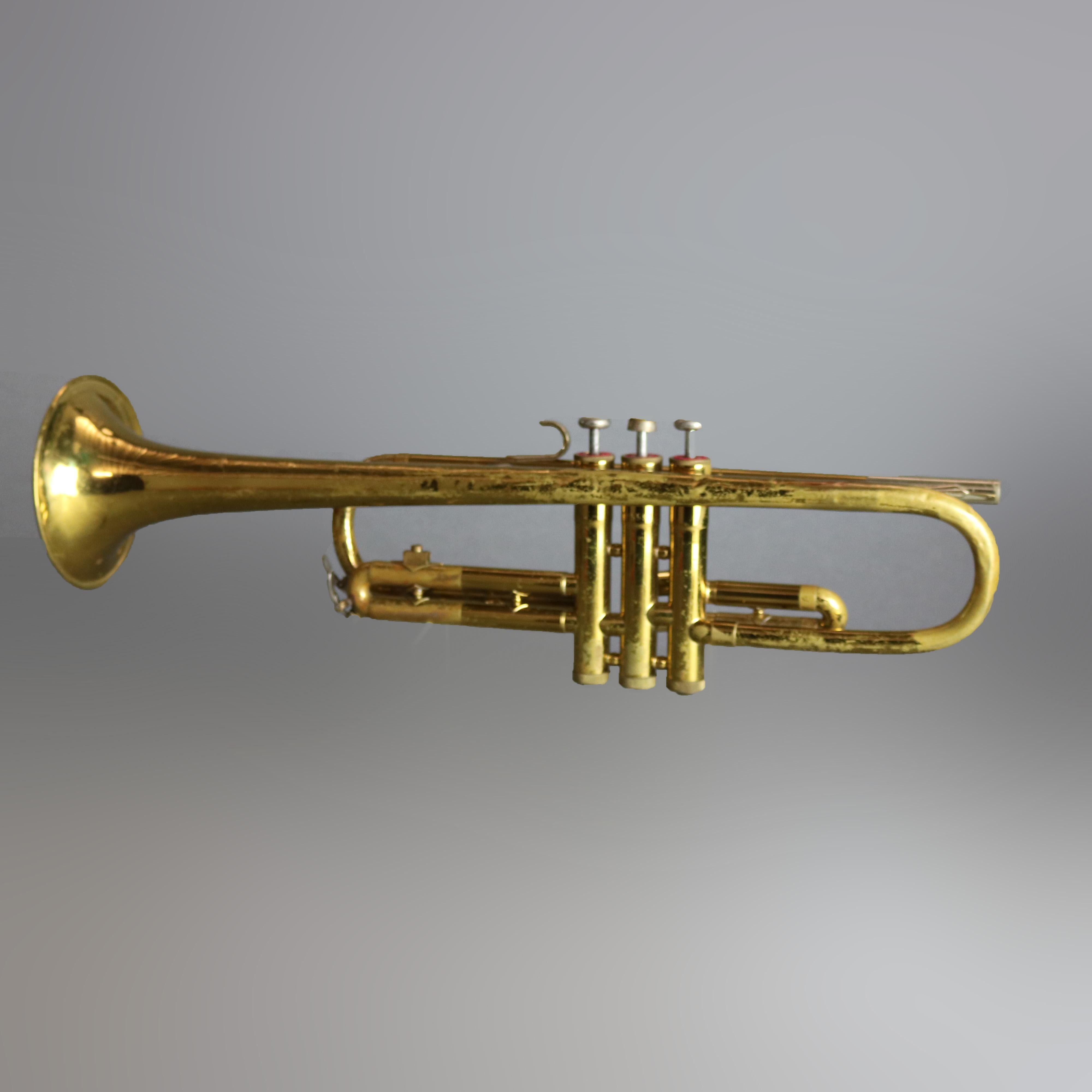 American Vintage Bundy Brass Trumpet and Case, 20th Century