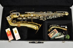 Vintage Bundy Selmer Brass Alto Saxophone in Hard Case w/ Extras