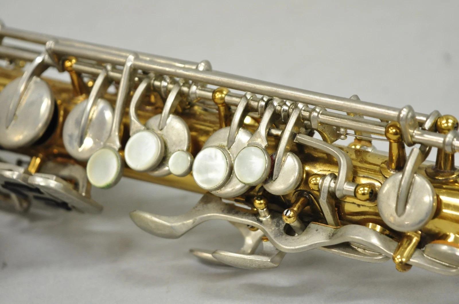 Vintage Bundy Selmer Messing Altsaxophon in Hartschalenkoffer w / Extras im Angebot 1