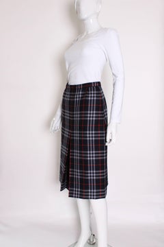 Vintage Burberry Blue Check Skirt
