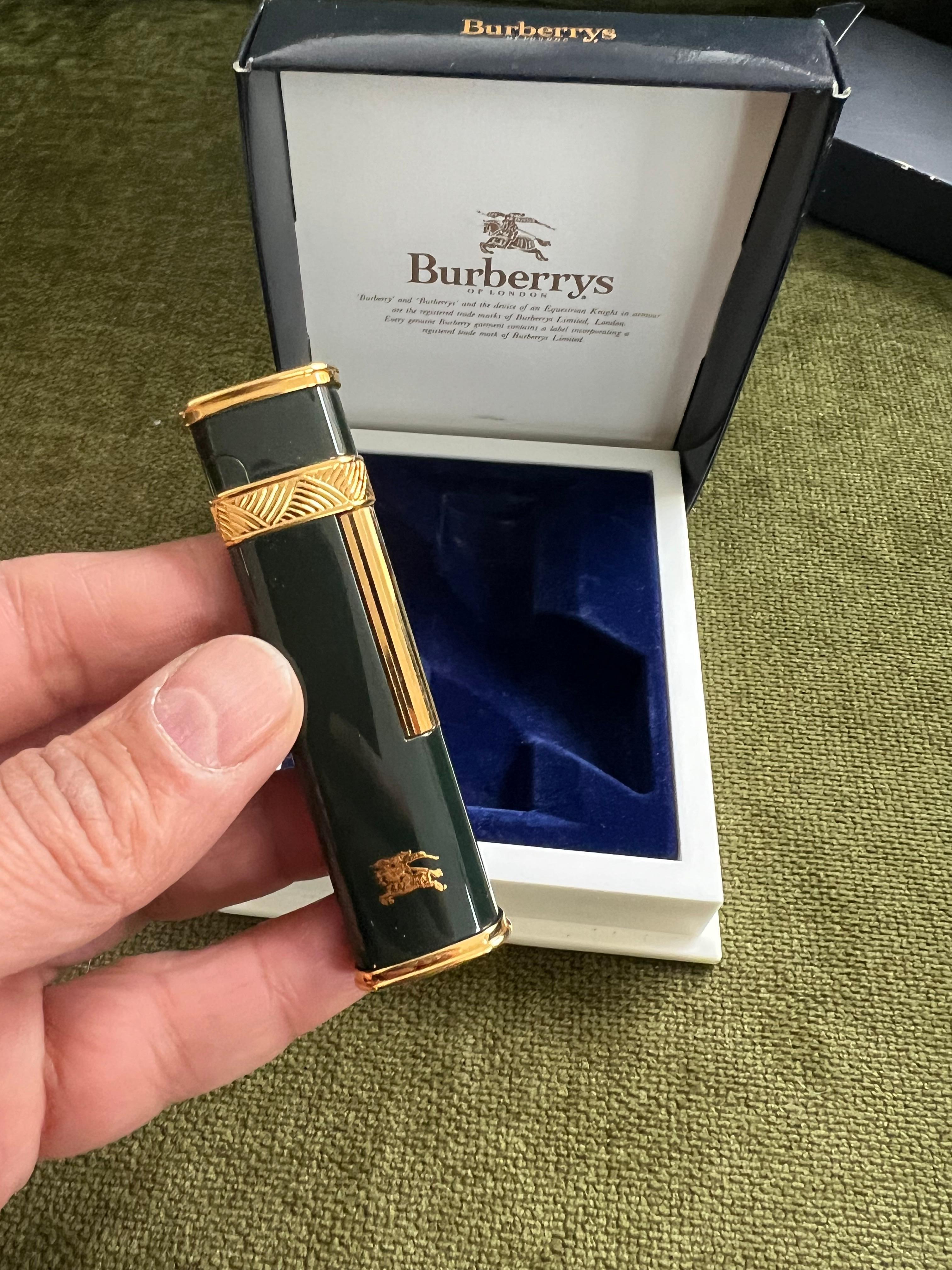 Boutons de manchette Vintage Burberry, 4 pièces dans leur étui d'origine, 