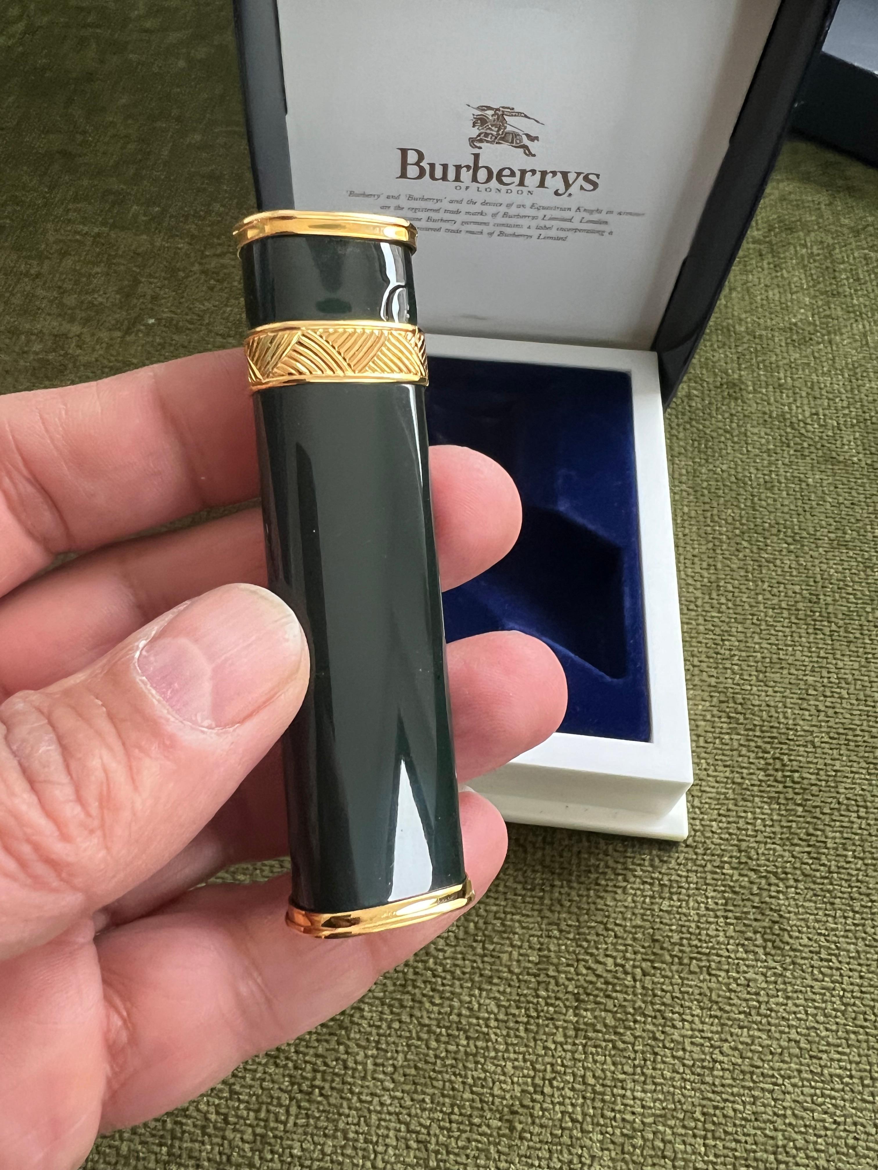 Boutons de manchette Vintage Burberry, 4 pièces dans leur étui d'origine, 