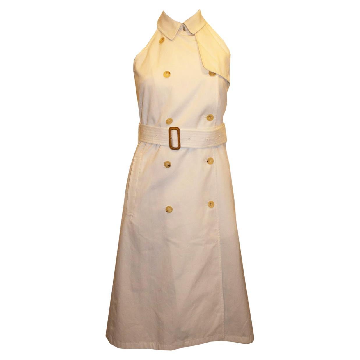Vintage Burberry Halter Neck Dress For Sale