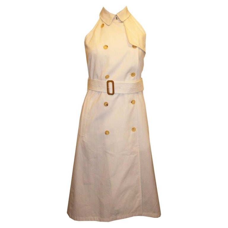 Vintage Burberry Halter Neck Dress For Sale at 1stDibs