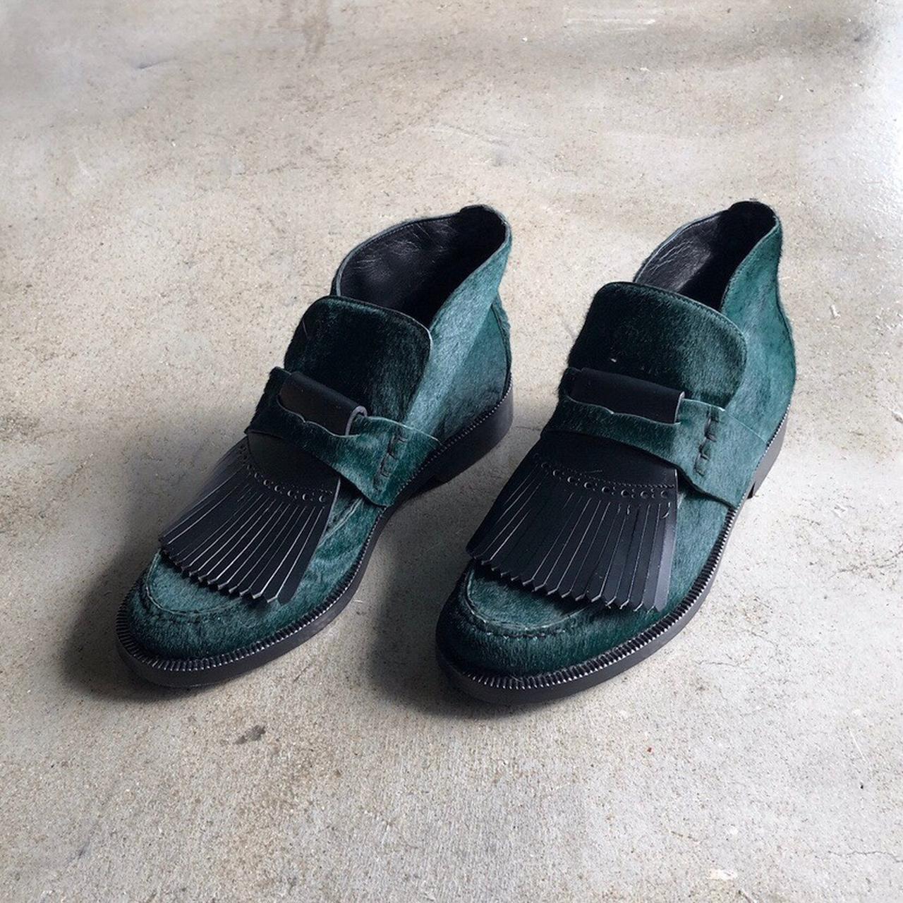 Vintage Burberry Kiltie Faux Fur Booties Shoes In Good Condition For Sale In London, GB