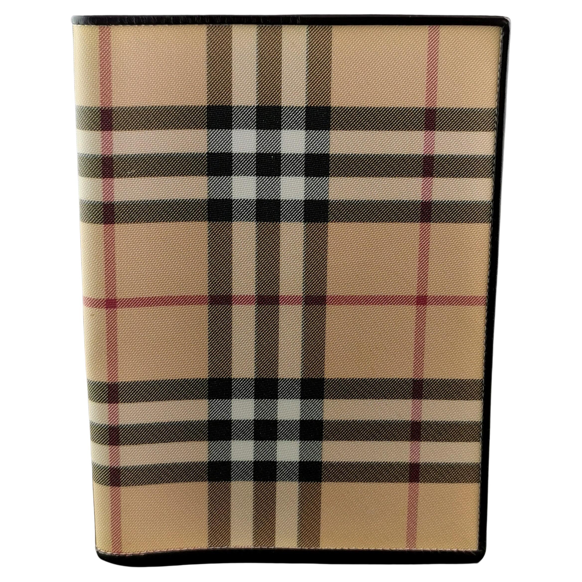 Vintage Burberry London notebook cover  For Sale