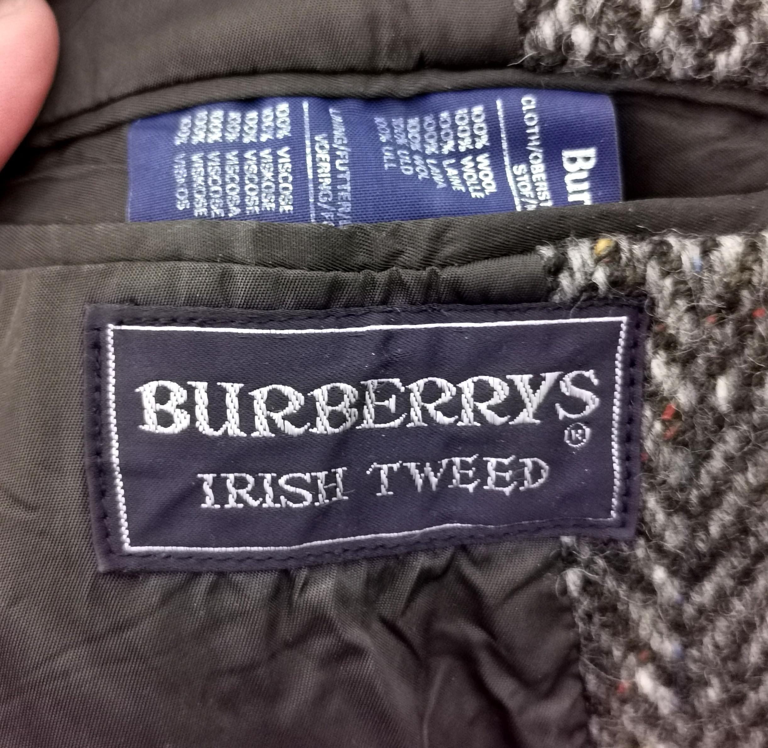Vintage Burberry mens Irish tweed coat  2