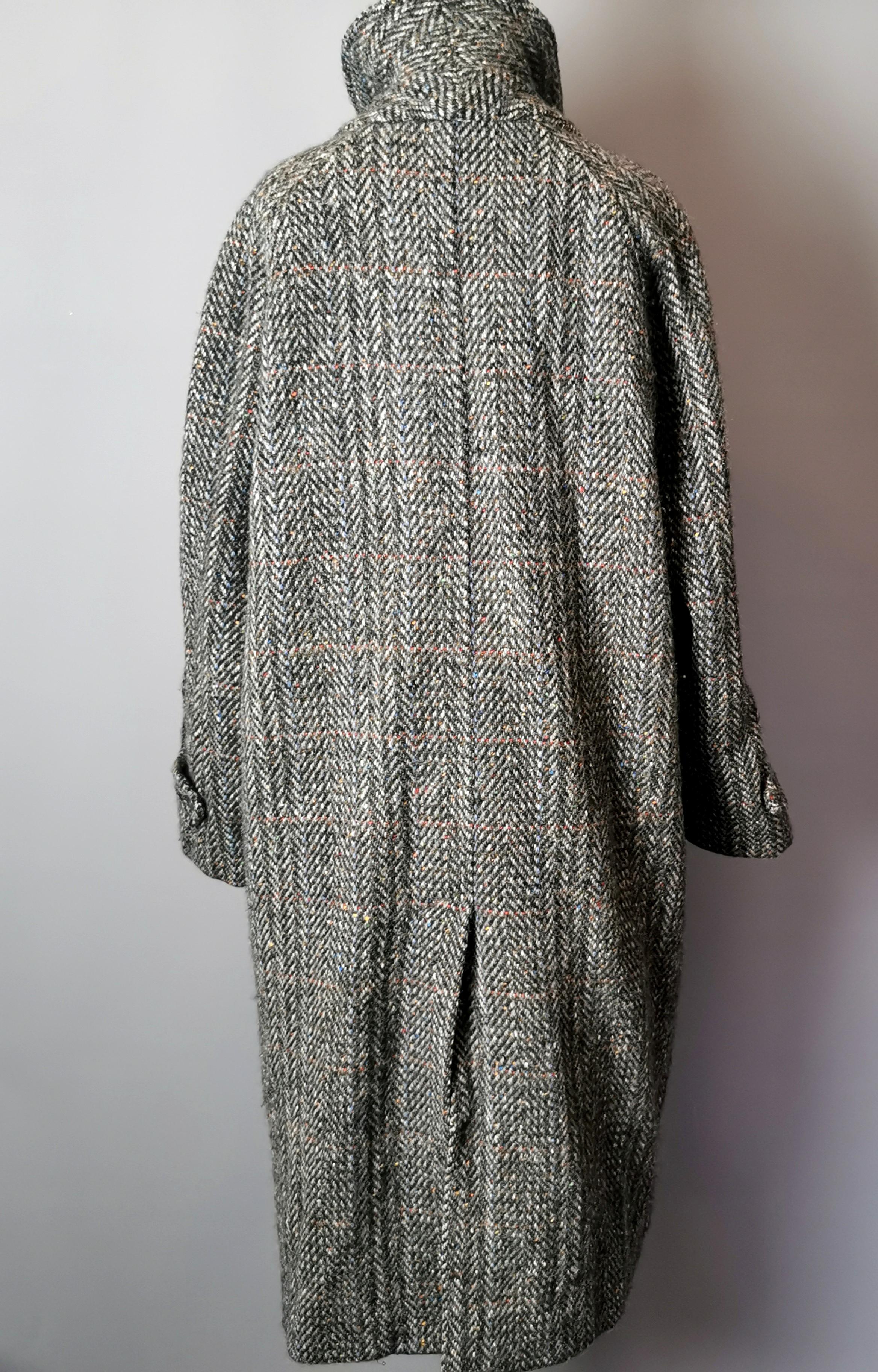 Vintage Burberry mens Irish tweed coat  5