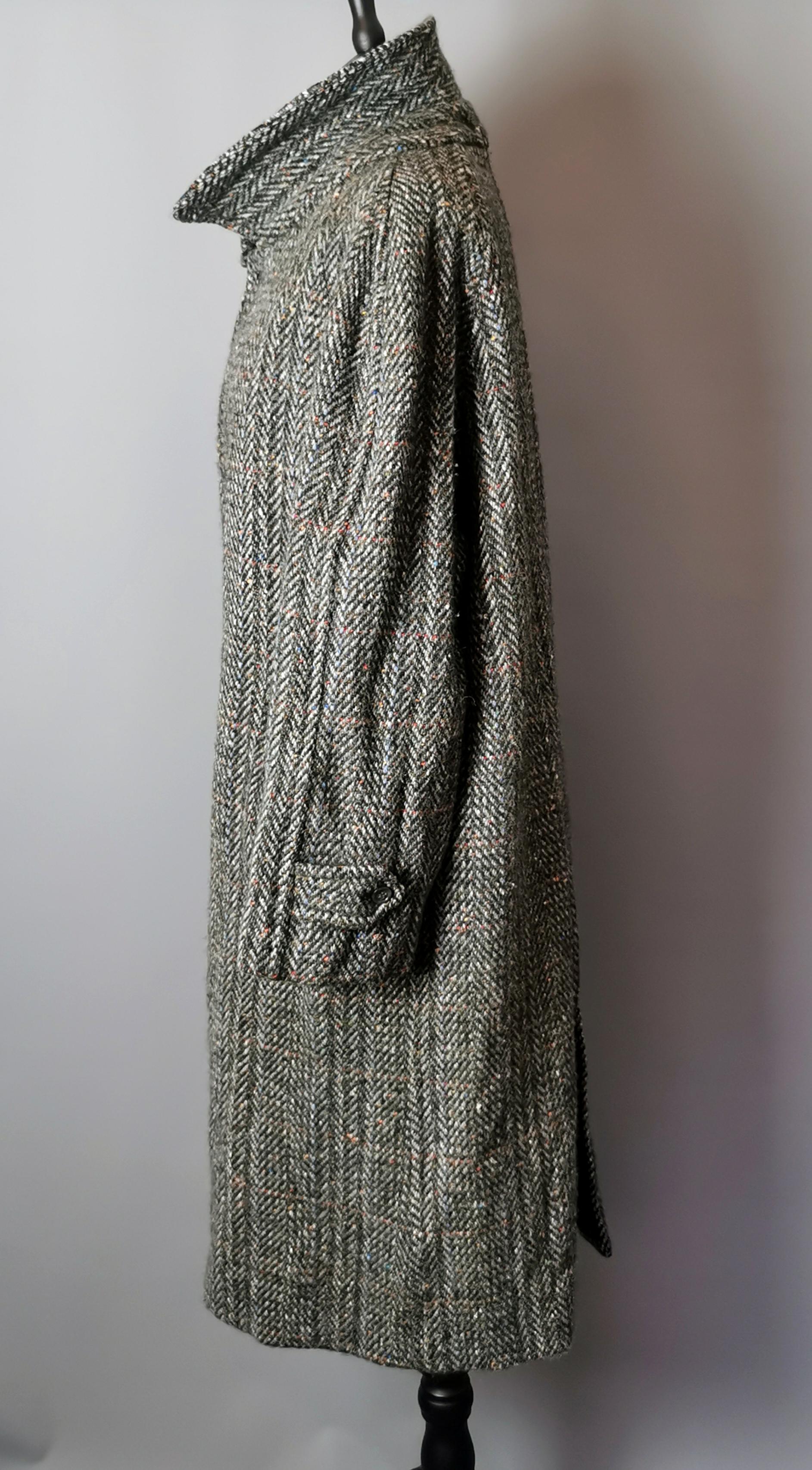 vintage burberry tweed coat