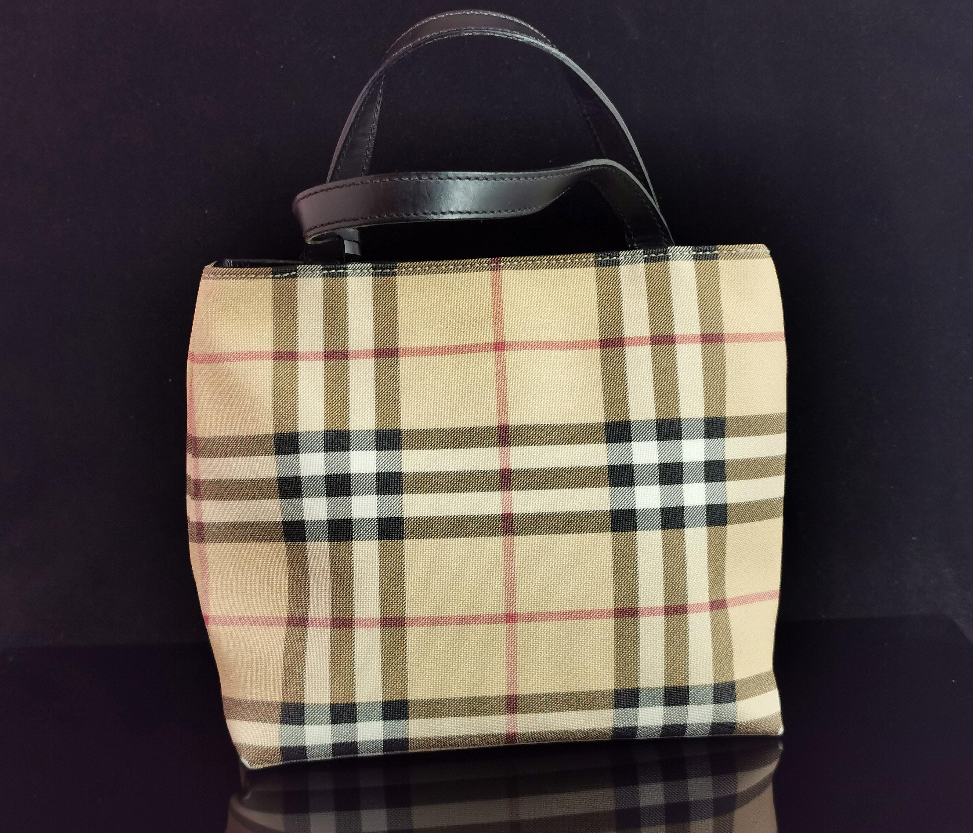 Women's Vintage Burberry mini tote bag, handbag 