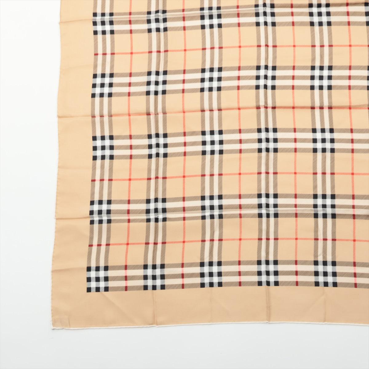 Vintage Burberry Nova Check Schal Seide Beige im Angebot 2