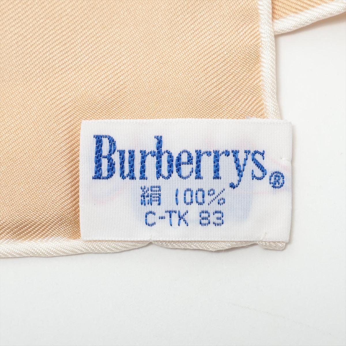 Vintage Burberry Nova Check Schal Seide Beige im Angebot 3