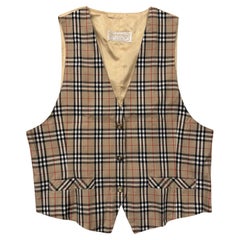 Vintage Burberry Nova Check Tartan Waistcoat Vest