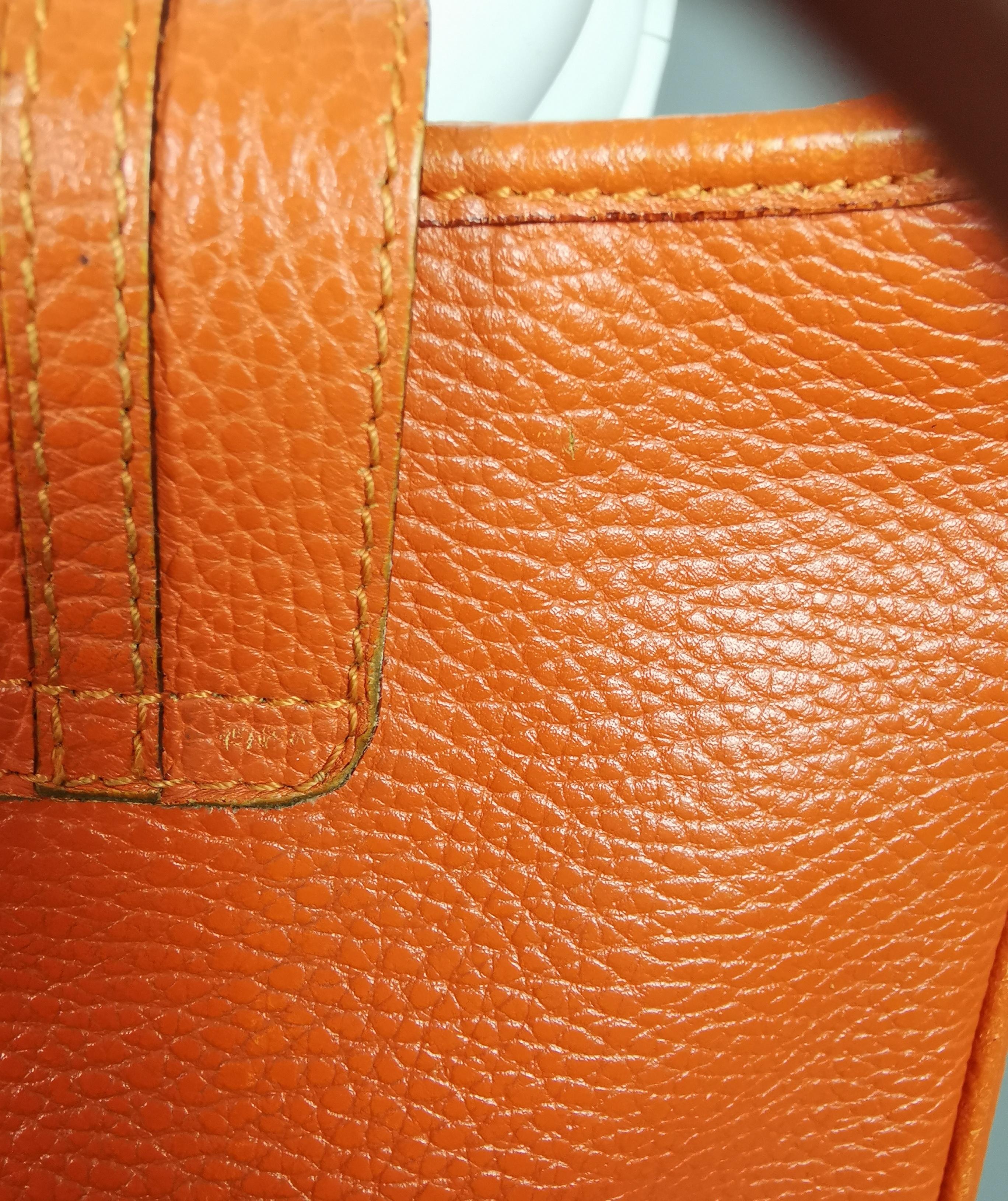 Sac à bandoulière, sac à bandoulière vintage Burberry orange galuchat  en vente 6
