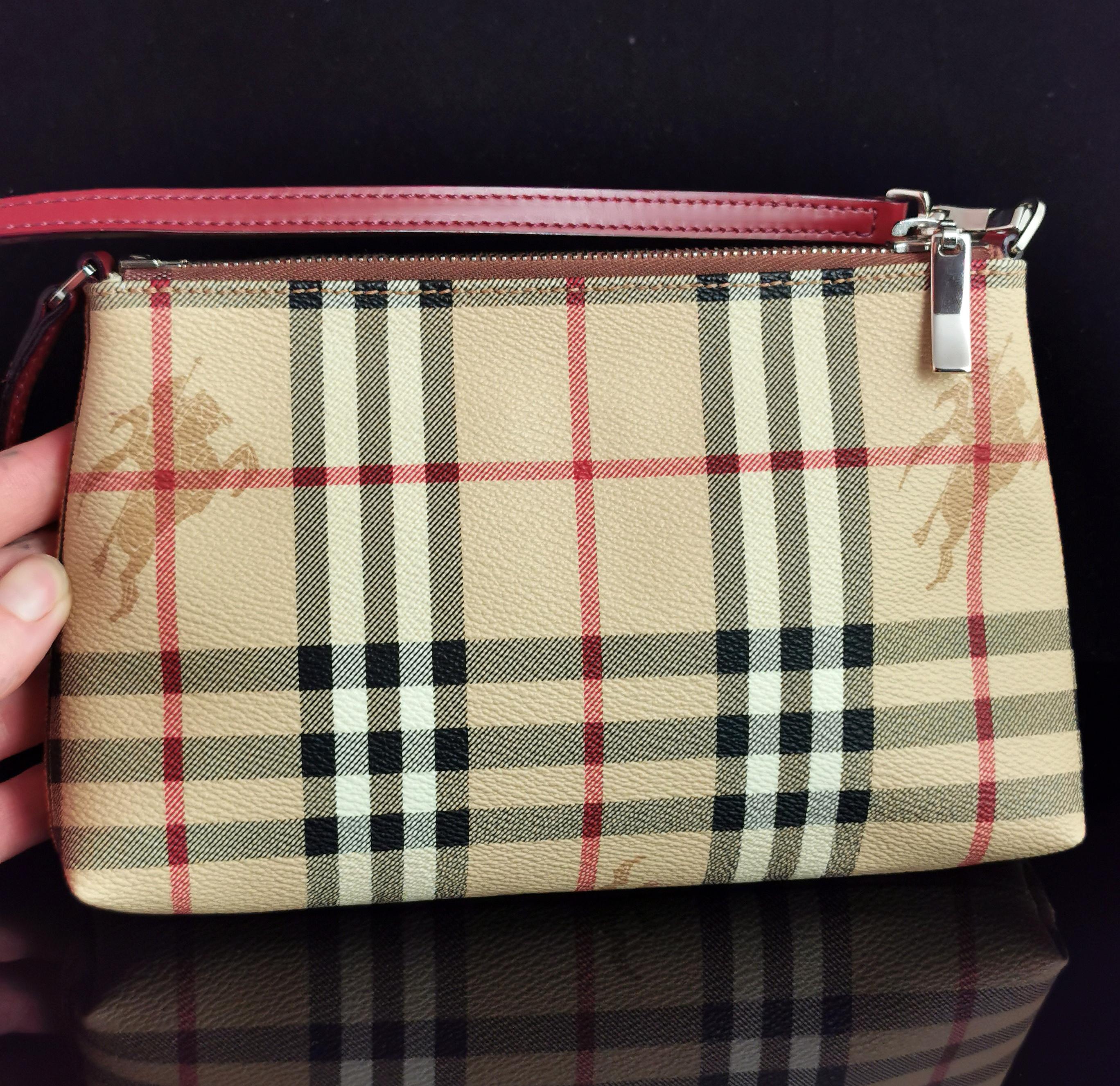 burberry red check bag