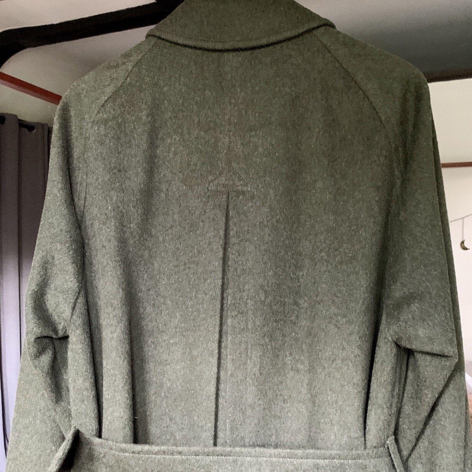 Vintage BURBERRYS Wool Alpaca Long Coat Nova Check Belted Custom Order 38R RARE For Sale 6