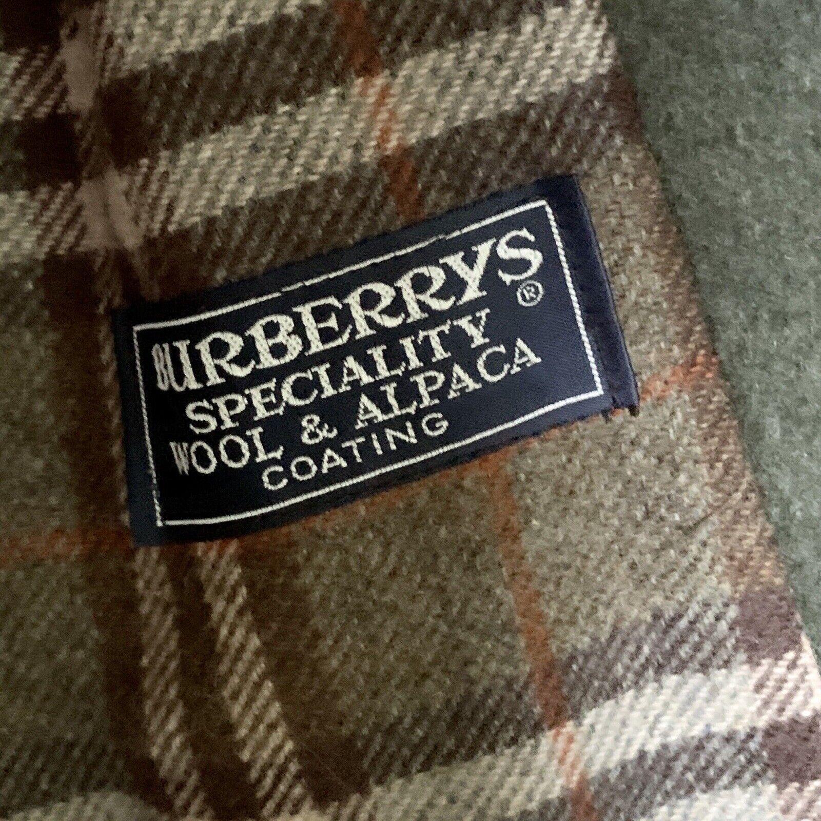 Vintage BURBERRYS Wool Alpaca Long Coat Nova Check Belted Custom Order 38R RARE For Sale 10
