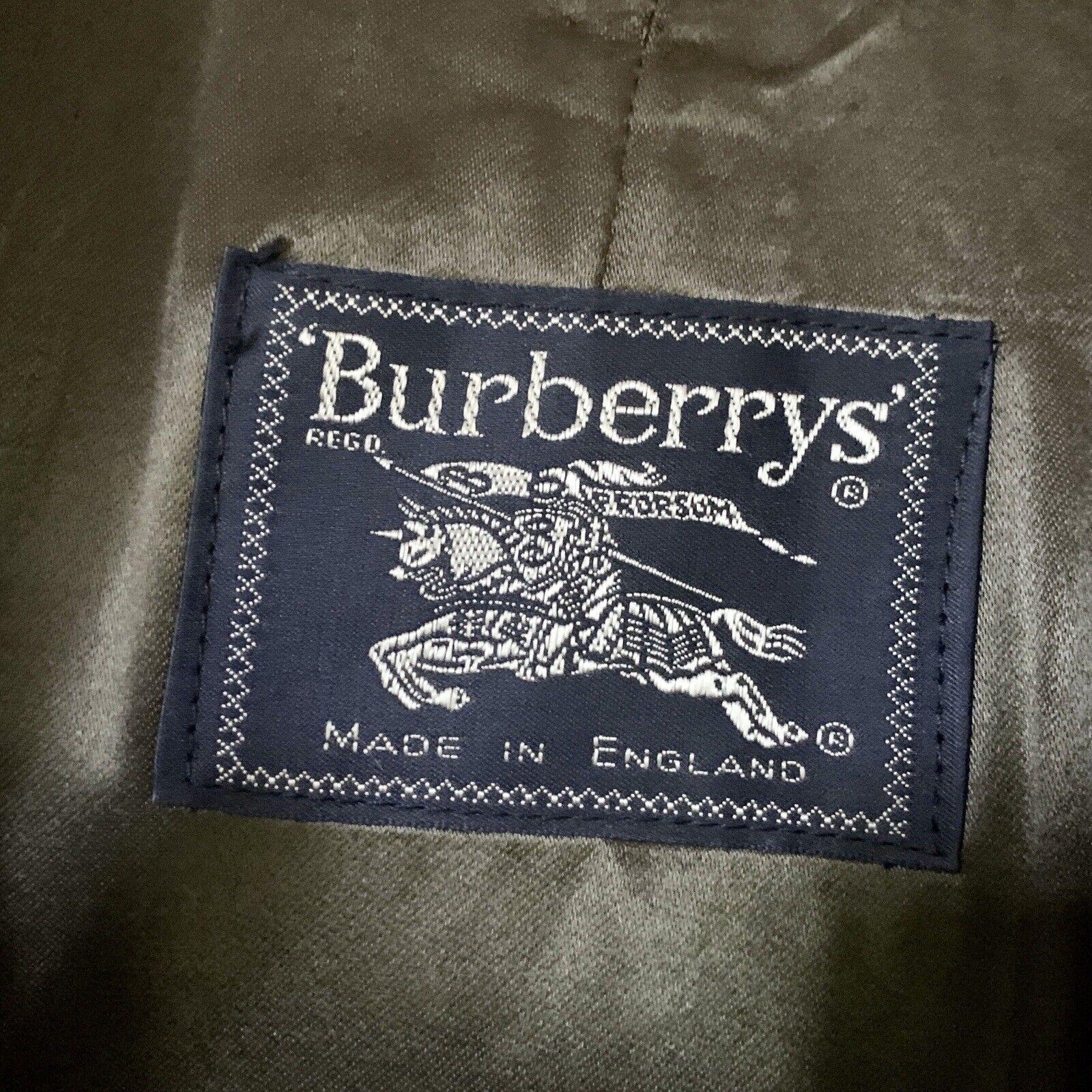 Vintage Burberry Manteau long en laine et alpaga Nova Check Belted Custom Order 38R RARE en vente 11