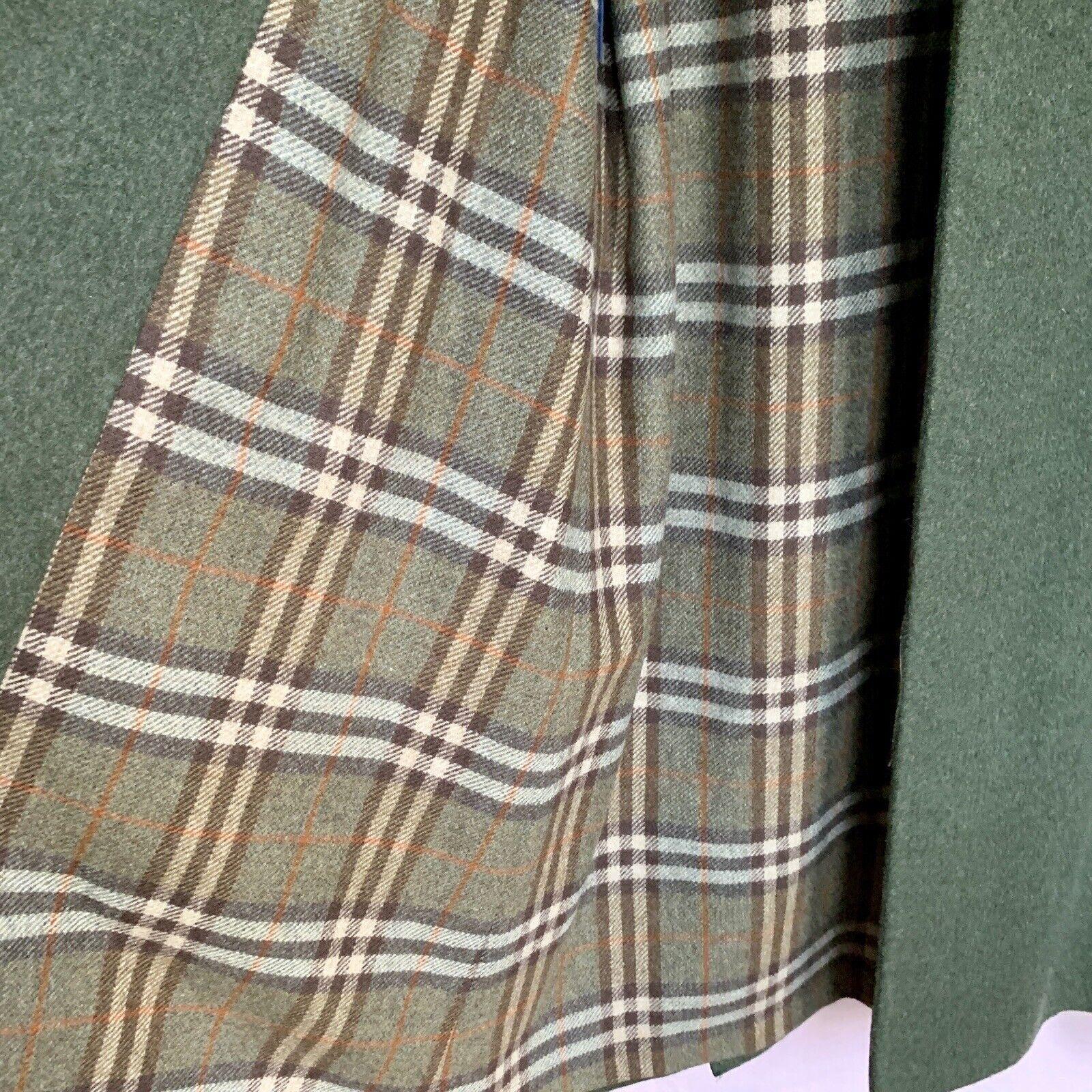 Vintage Burberry Manteau long en laine et alpaga Nova Check Belted Custom Order 38R RARE en vente 2