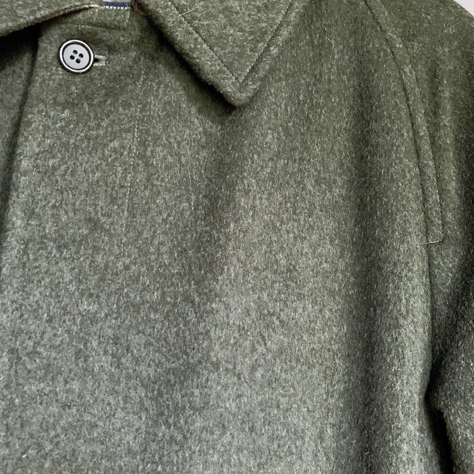 Vintage BURBERRYS Wool Alpaca Long Coat Nova Check Belted Custom Order 38R RARE For Sale 4