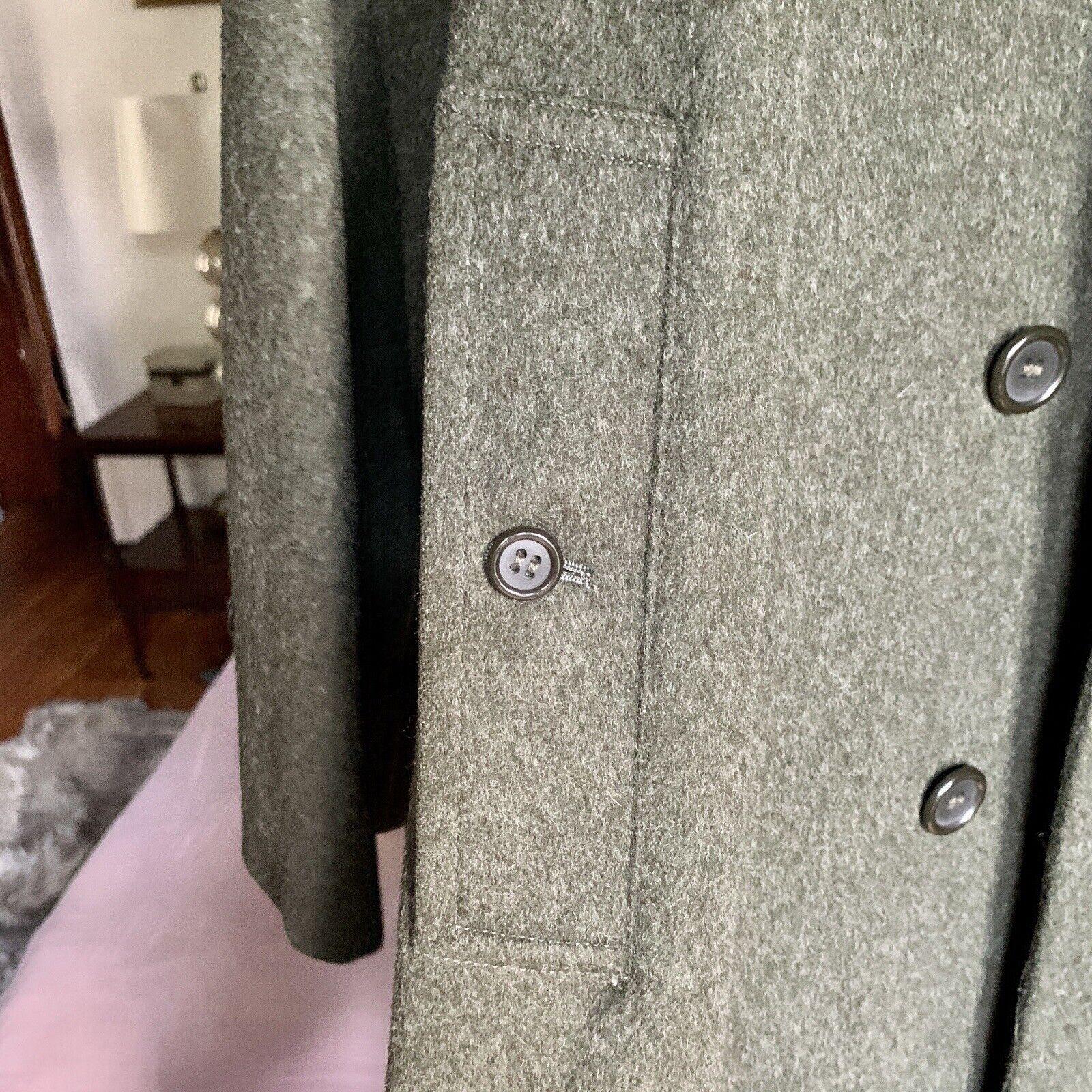 Vintage Burberry Manteau long en laine et alpaga Nova Check Belted Custom Order 38R RARE en vente 5