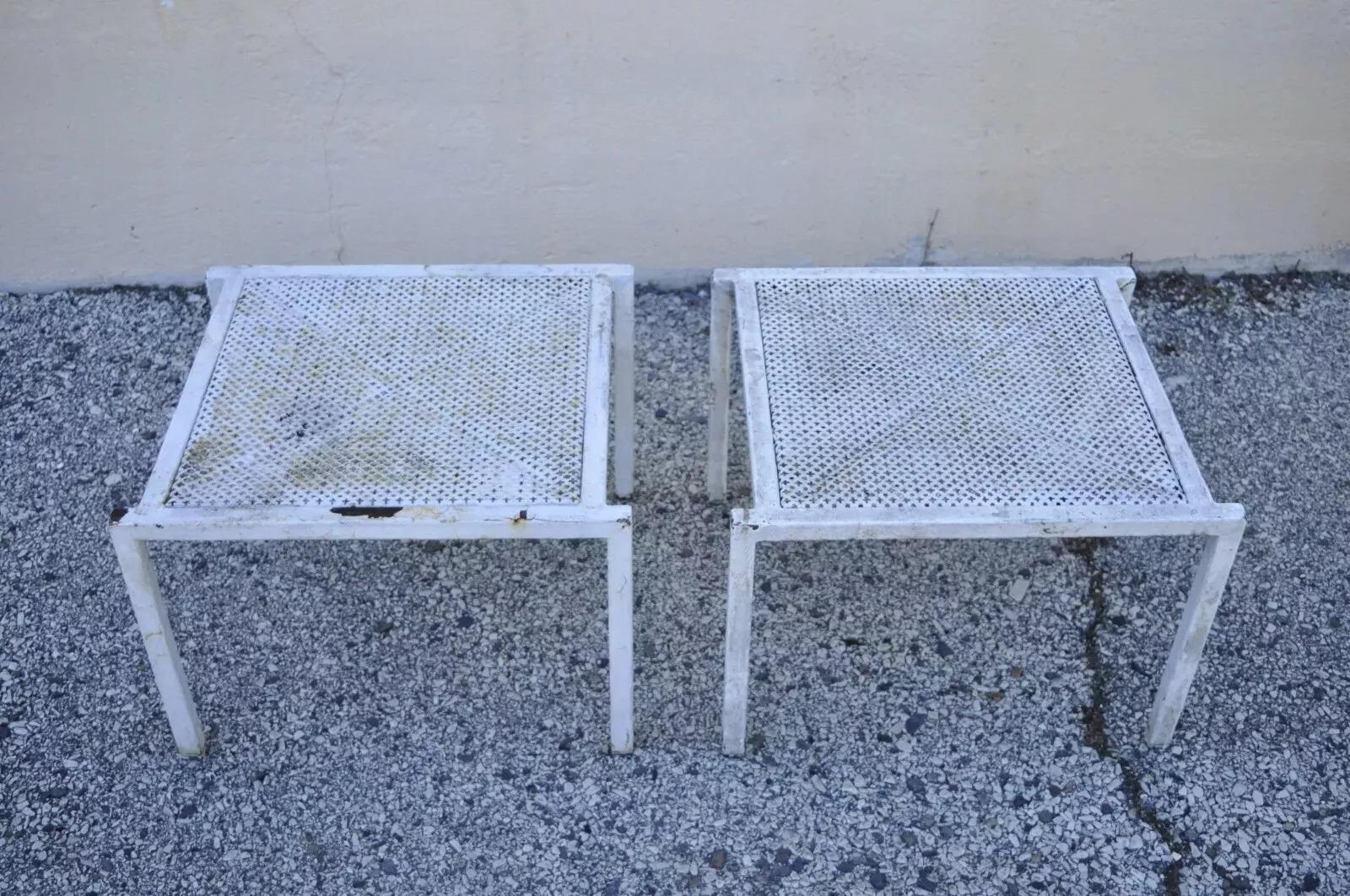 Vintage Burgess England Moderno de mediados de siglo Juego de sillas de hierro para patio - 5 piezas Otro en venta