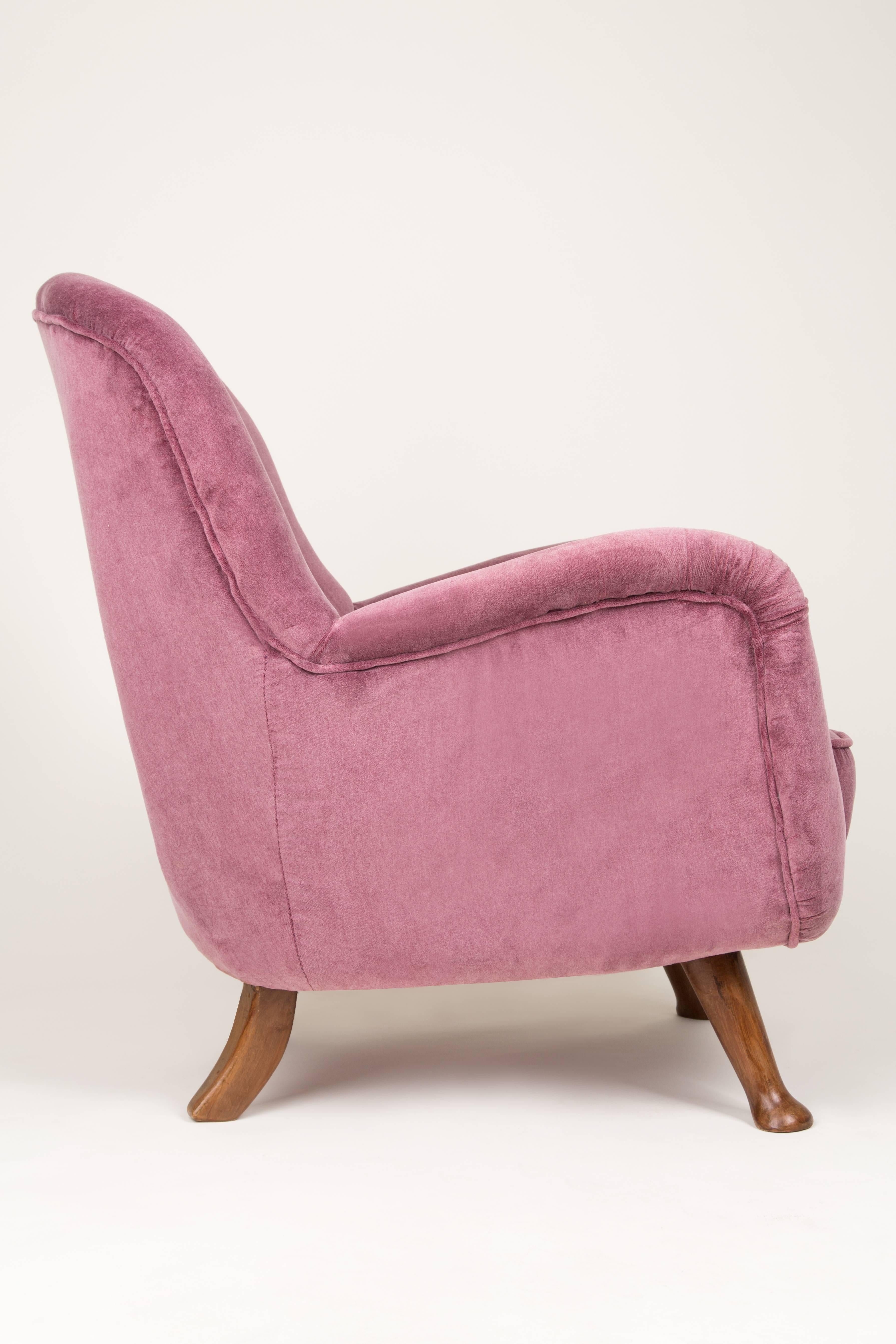 burgundy armchair