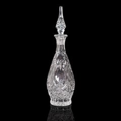 Vintage Burgundy Decanter, French, Glass, Wine Vessel, Art Deco, Circa 1950