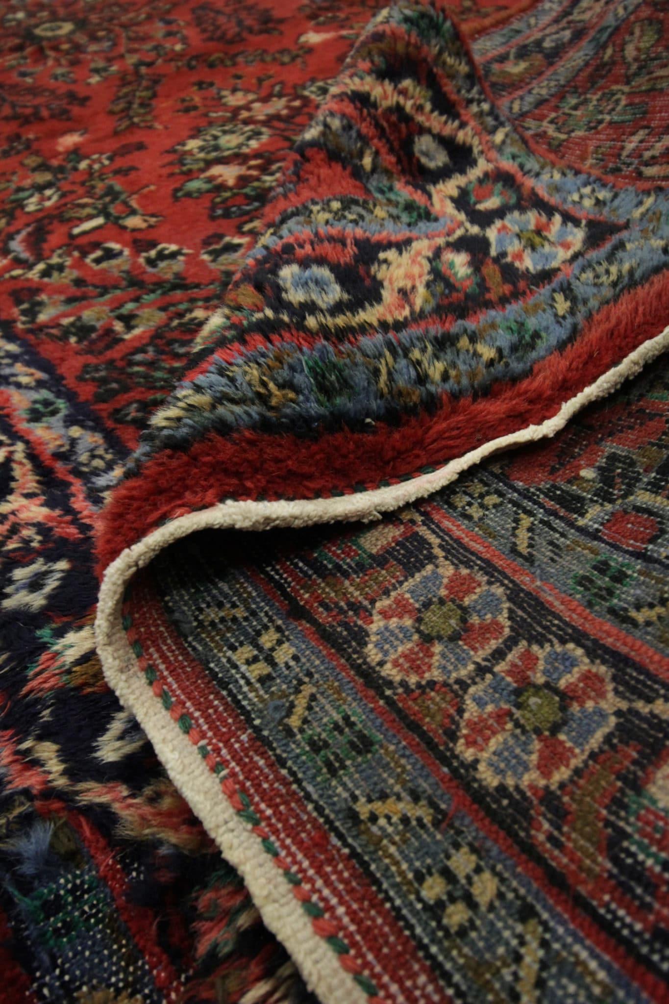 Persian Vintage Burgundy Red Rug Floral Rustic Wool Traditional Stair Runner For Sale