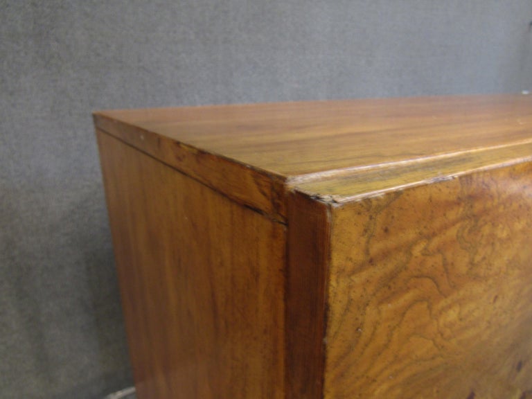 Vintage Burl Credenza in the style of Milo Baughman For Sale 5