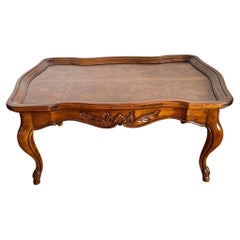 Vintage Burl French Country Coffee Table by Drexel