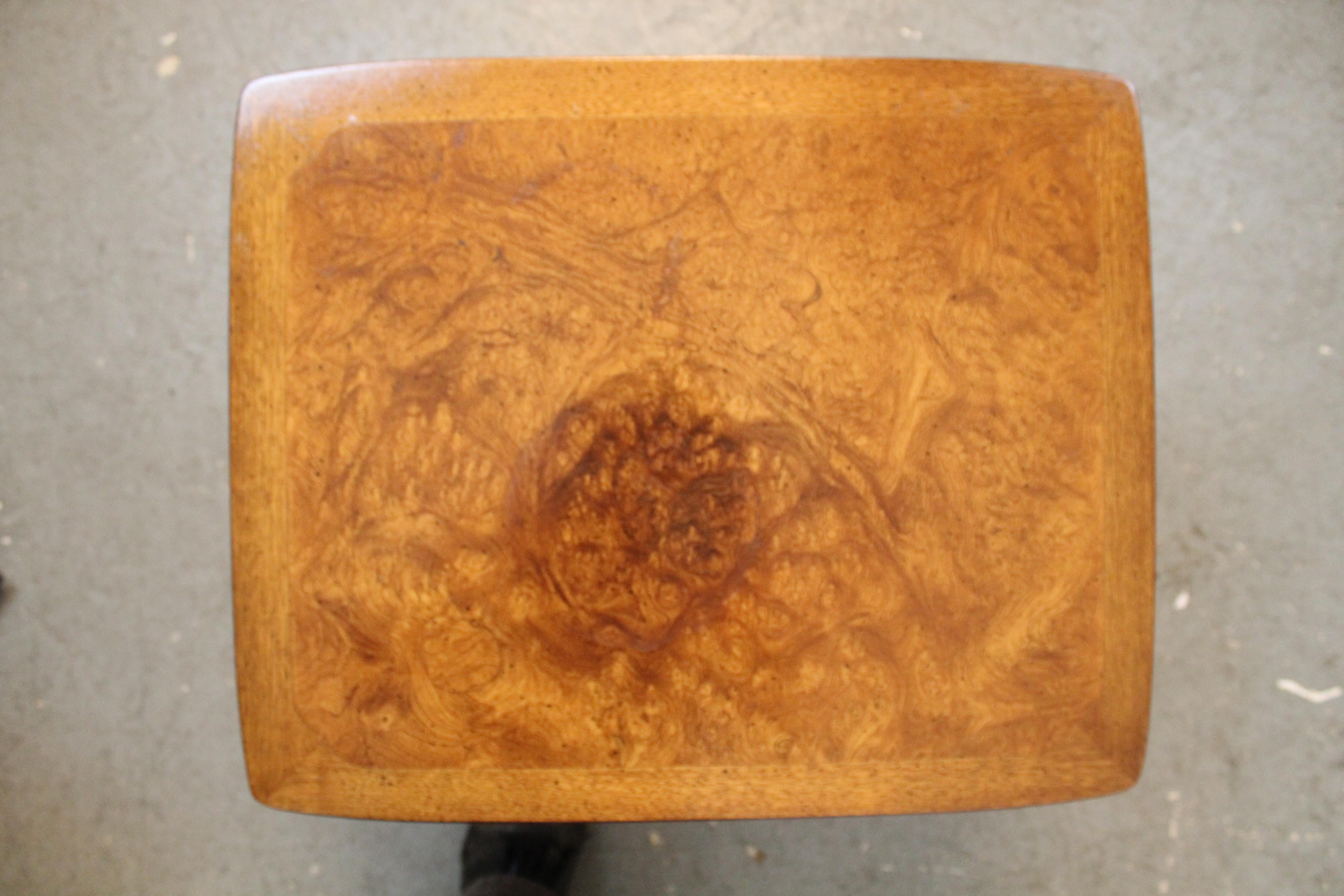 Vintage Burl Top Gilded Hollywood Regency Tables In Good Condition In Brooklyn, NY