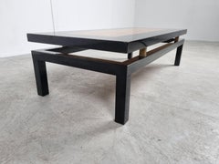 Vintage Burl Wood and Lacquer Coffee Table, 1970s