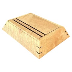 Vintage Burl Wood Angled Box