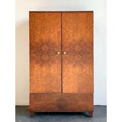 Vintage Burl Wood Armoire