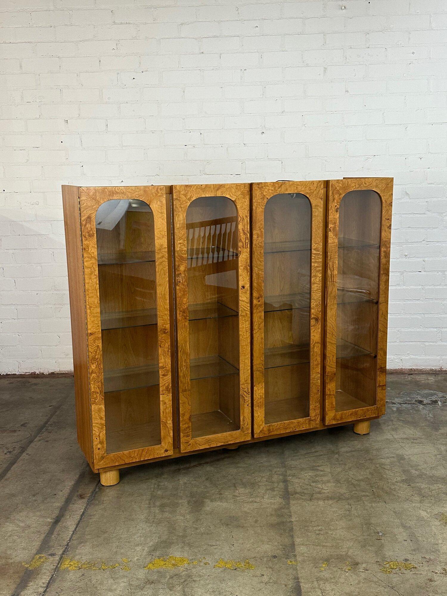 Vintage Burl Wood Bookcase 5