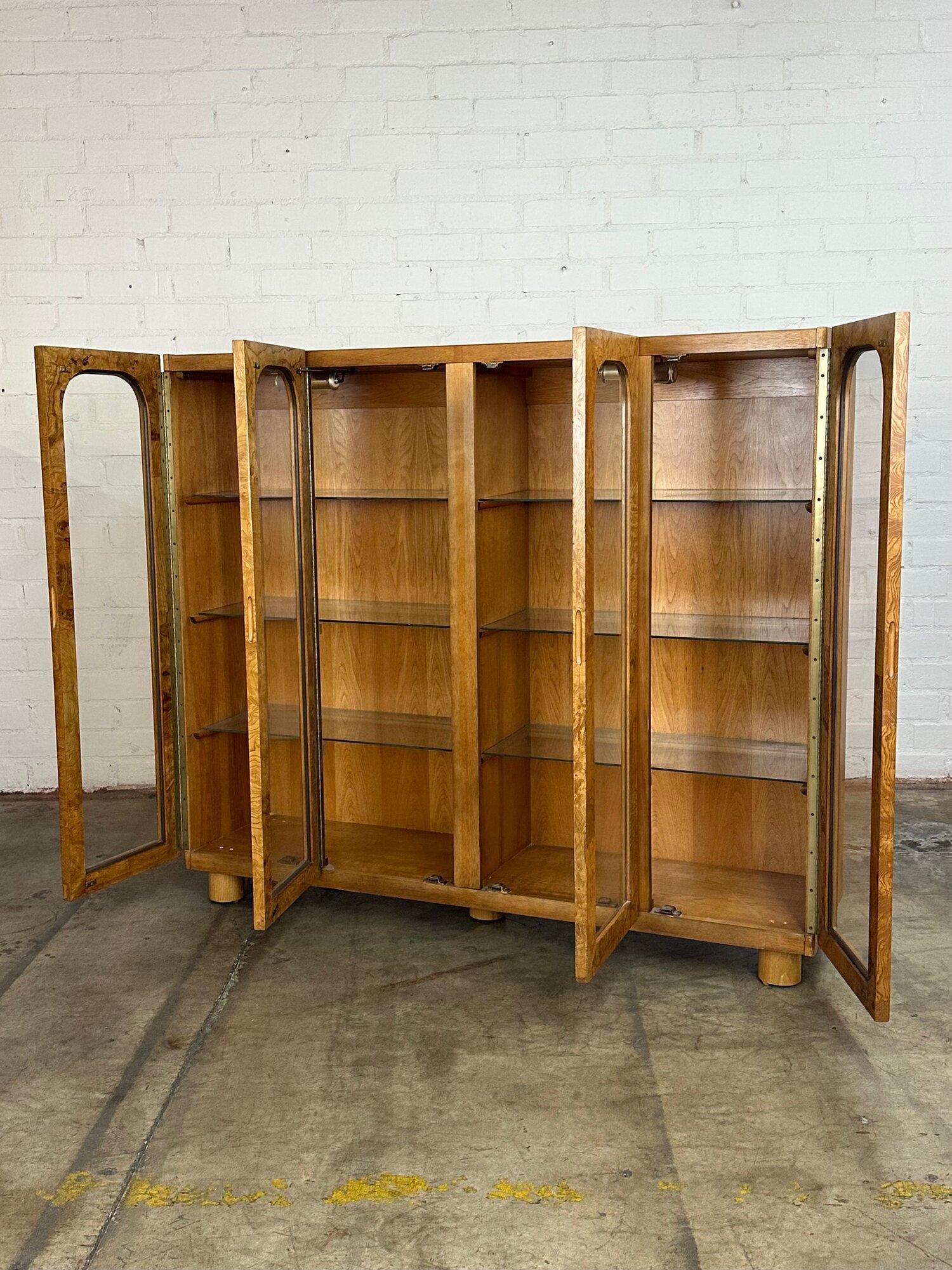 Vintage Burl Wood Bookcase 6