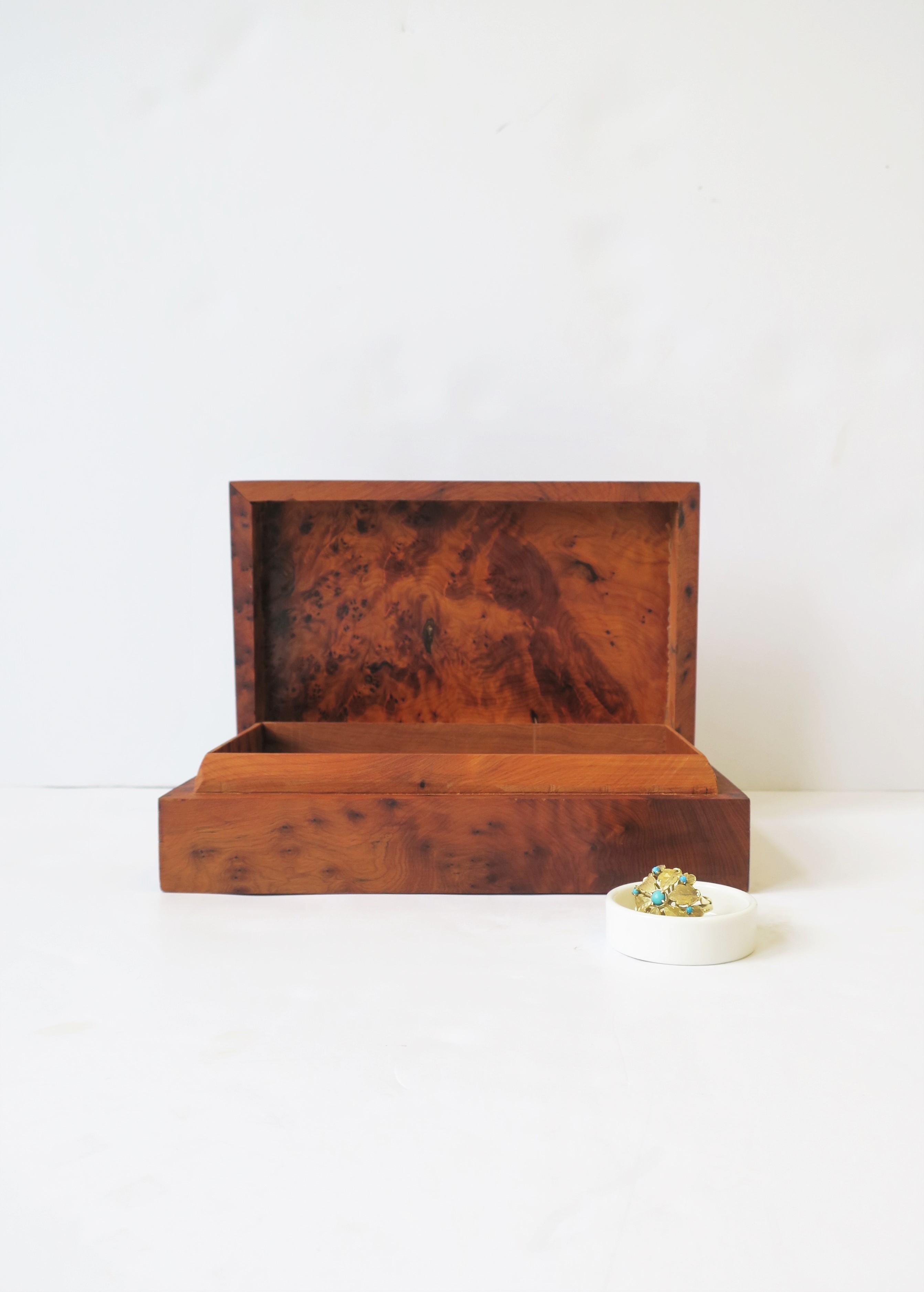 Vintage Burl Wood Box 6