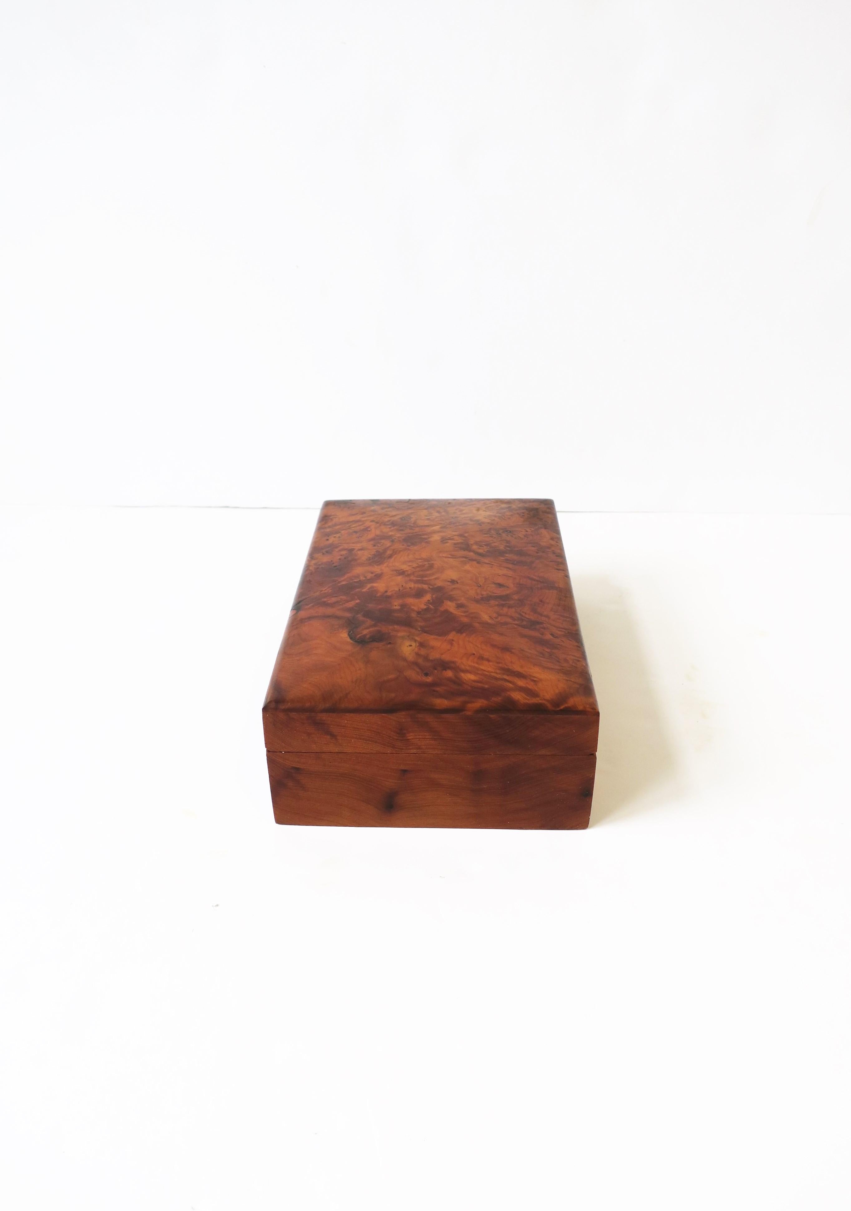 Vintage Burl Wood Box 8