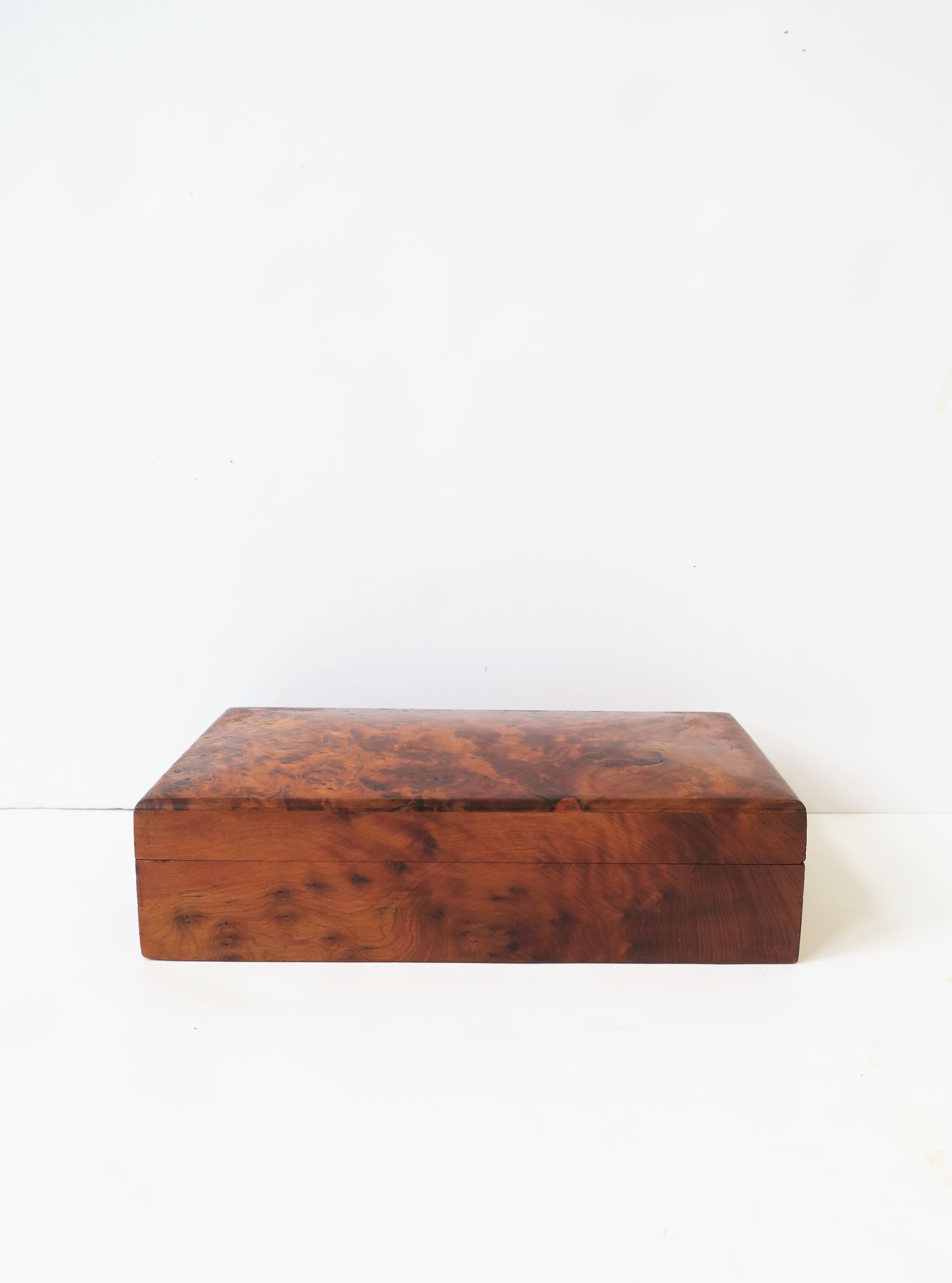 Modern Vintage Burl Wood Box