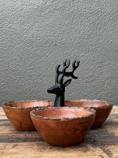 Vintage Burl Wood Buck Nut Bowl