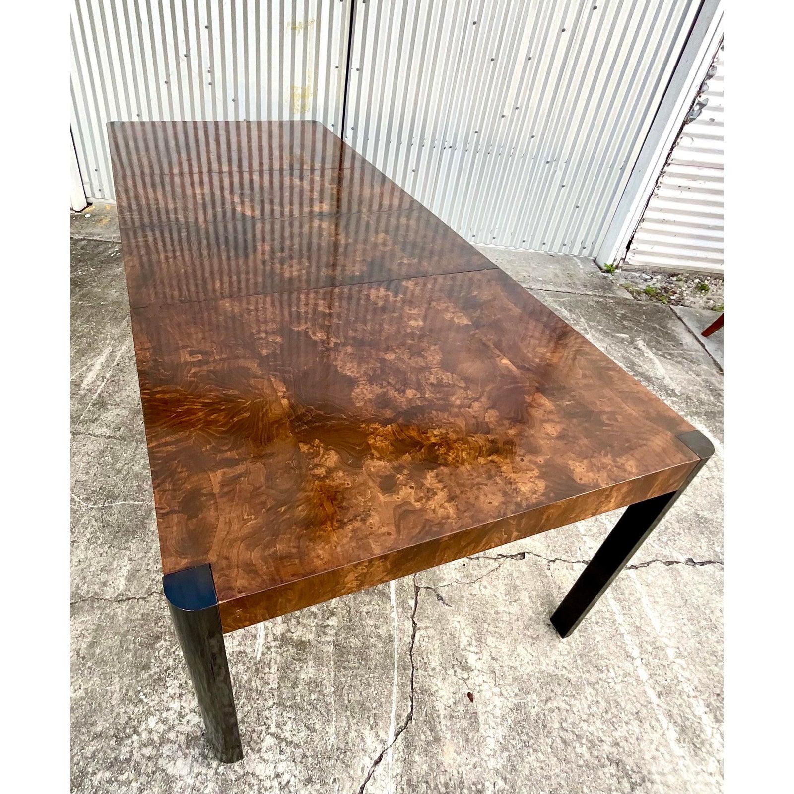 Vintage Burl Wood Century Furniture Dining Table 5