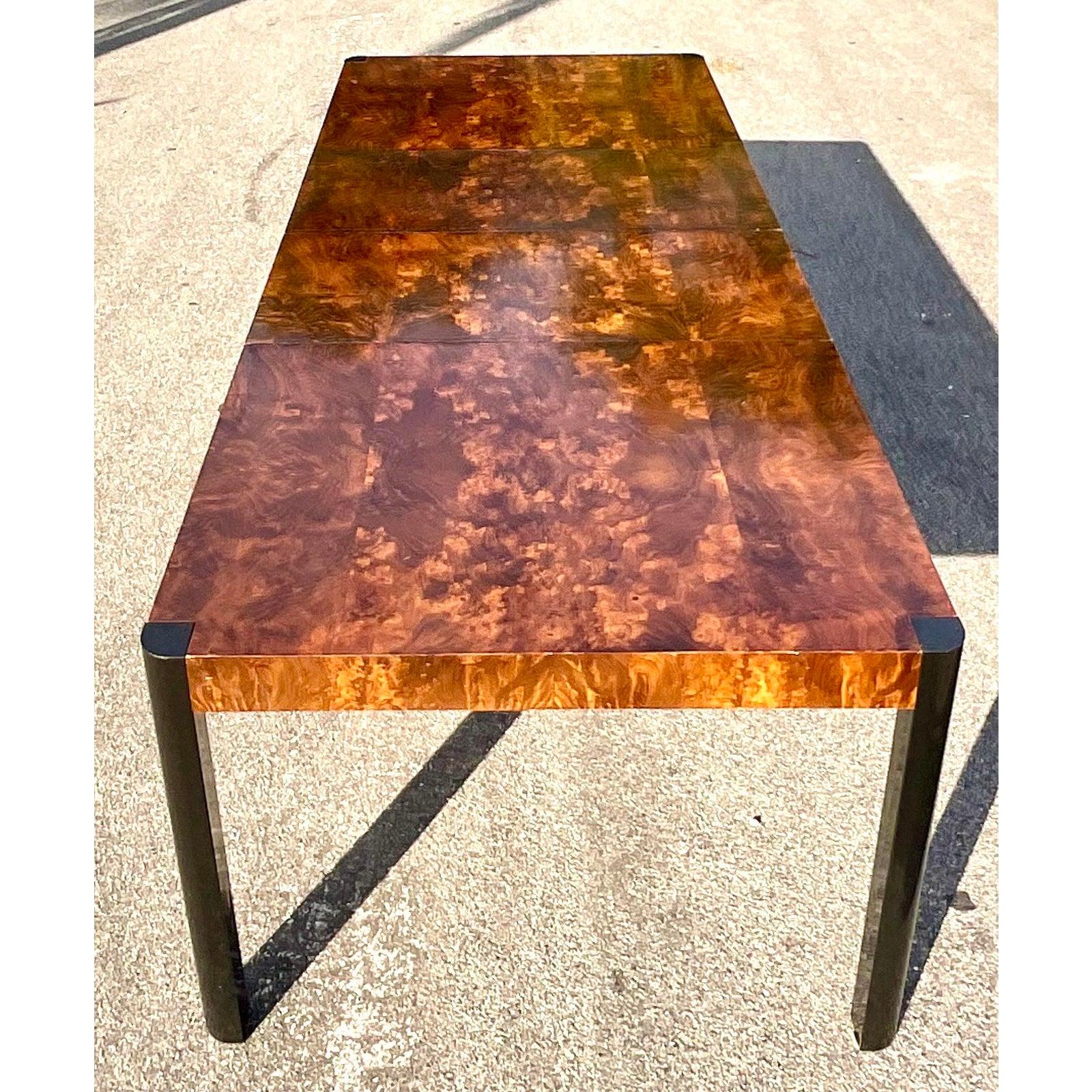 Vintage Burl Wood Century Furniture Dining Table 6