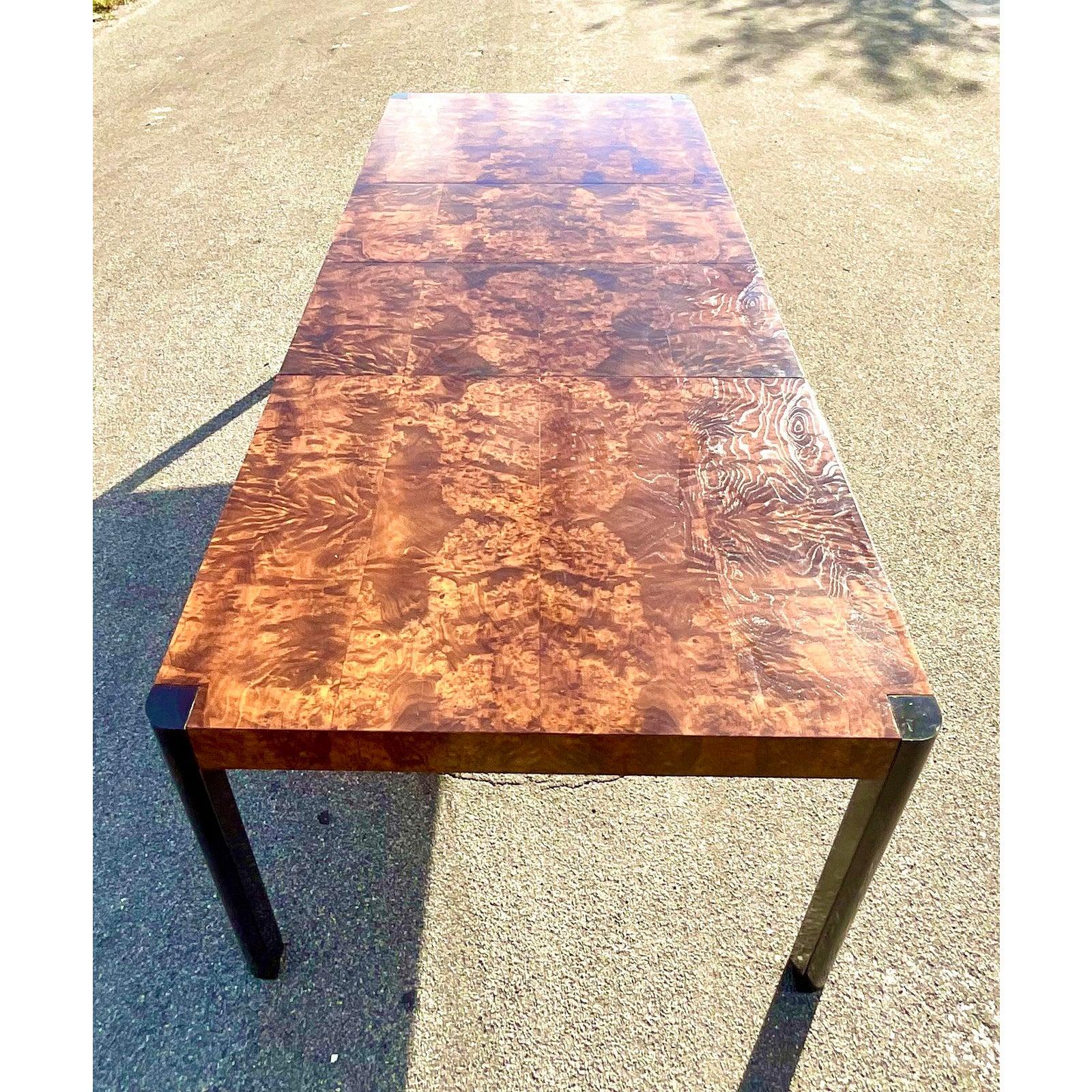 Vintage Burl Wood Century Furniture Dining Table 1