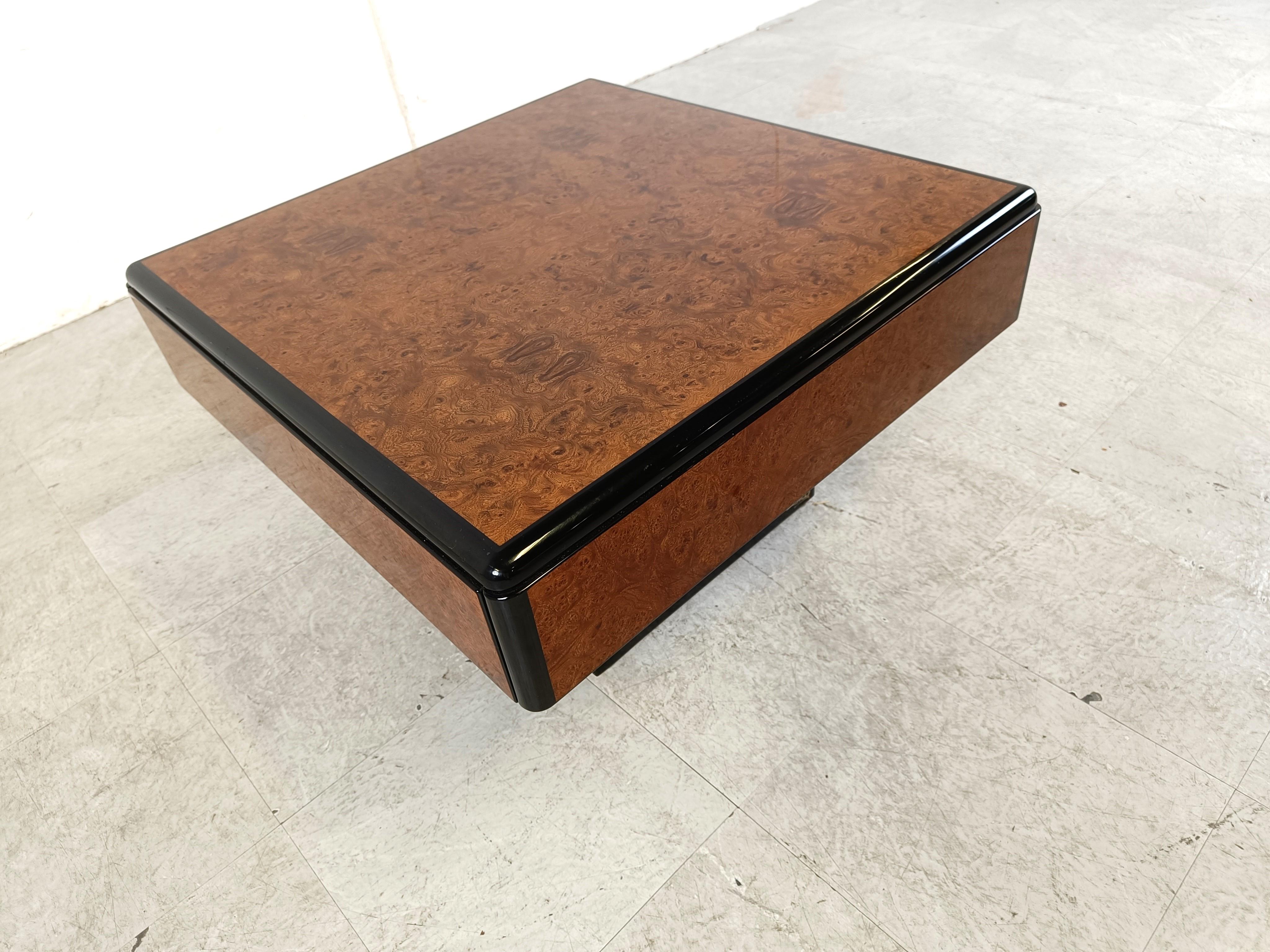 Vintage burl wood coffee table by Paul Michel, 1970s For Sale 1