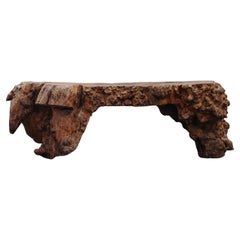 Vintage Burl Wood coffee Table From France, Circa 1950