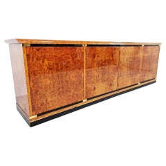 Vintage Burl Wood Credenza, 1980s