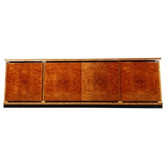 Vintage burl wood credenza by Guerini Emilio for GDM design, 1980s