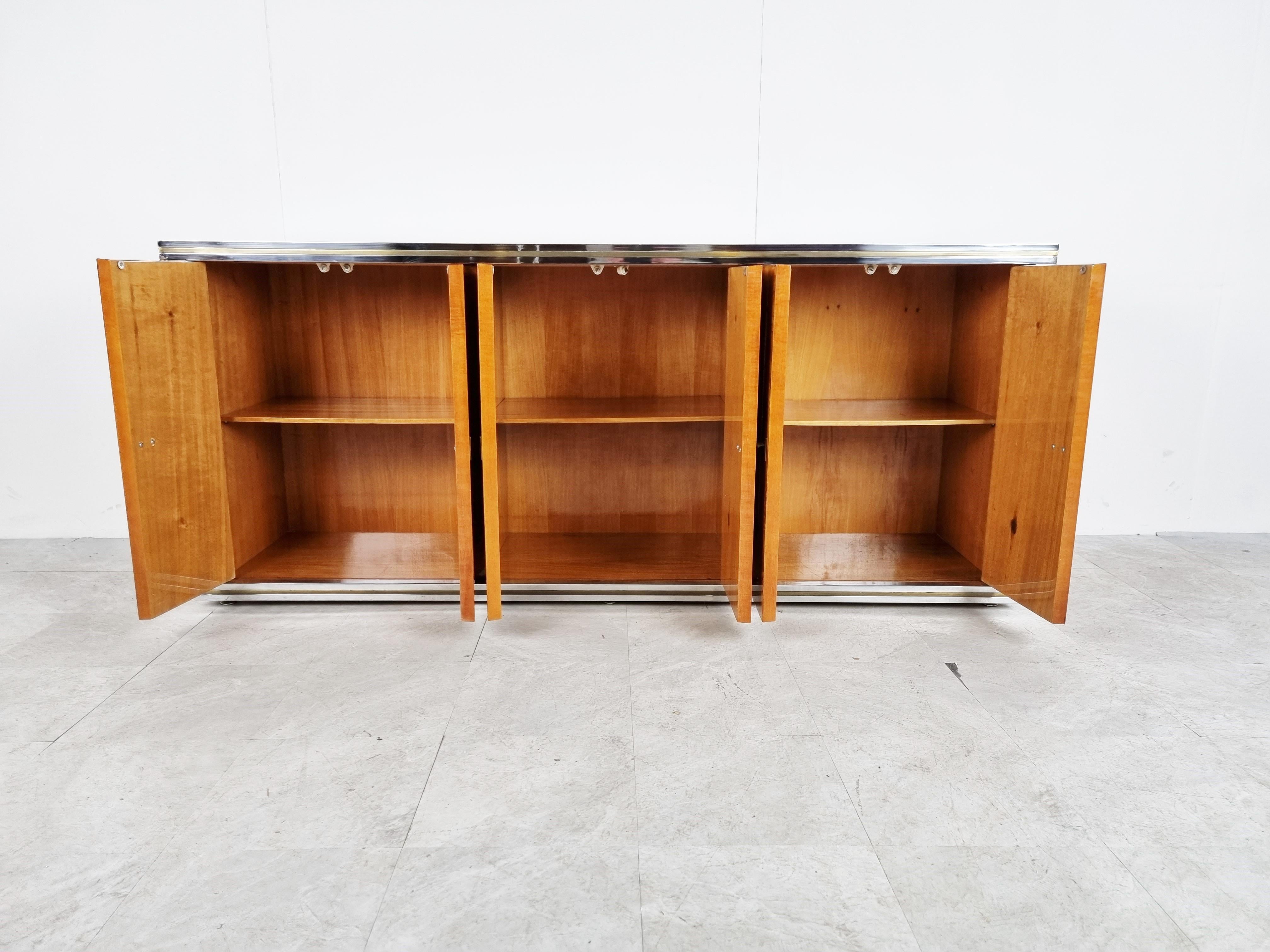 Vintage Burl Wood Credenza by Willy Rizzo, 1970s 3