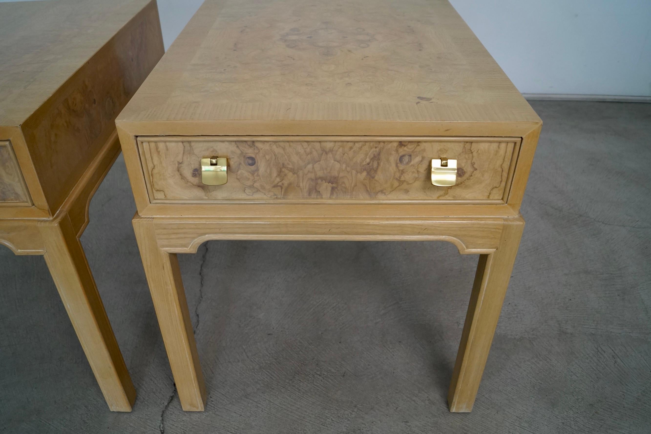 Vintage Burl Wood Drexel End Tables - A Pair For Sale 4
